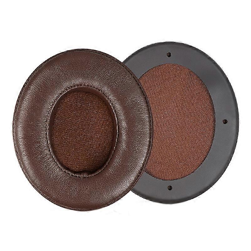 For Edifier W855BT 2pcs Headset Soft and Breathable Sponge Cover, Color: Brown Lambskin