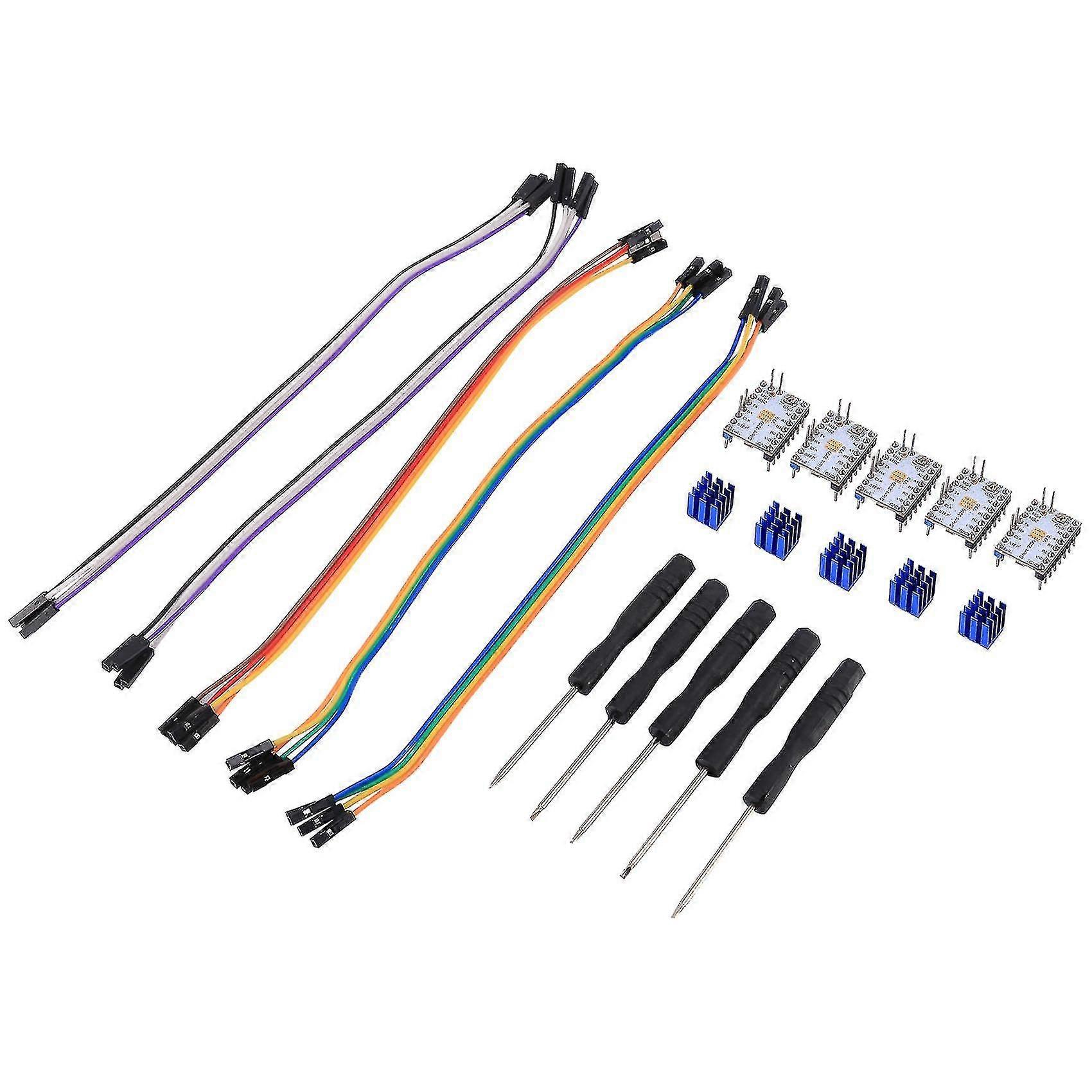 5pcs Tmc2209 V3.0 Stepper Motor Driver Stepping Rod Silent Driver 256 Microstep Current 2.8a Tmc220