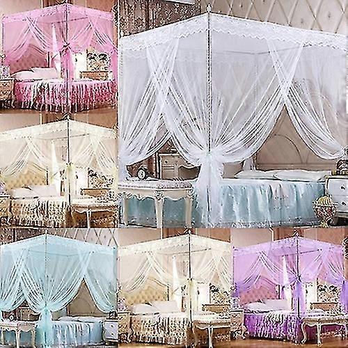 Romantic Princess Lace Canopy Mosquito Net No Frame for Twin Full Queen King Bed BoSaiD