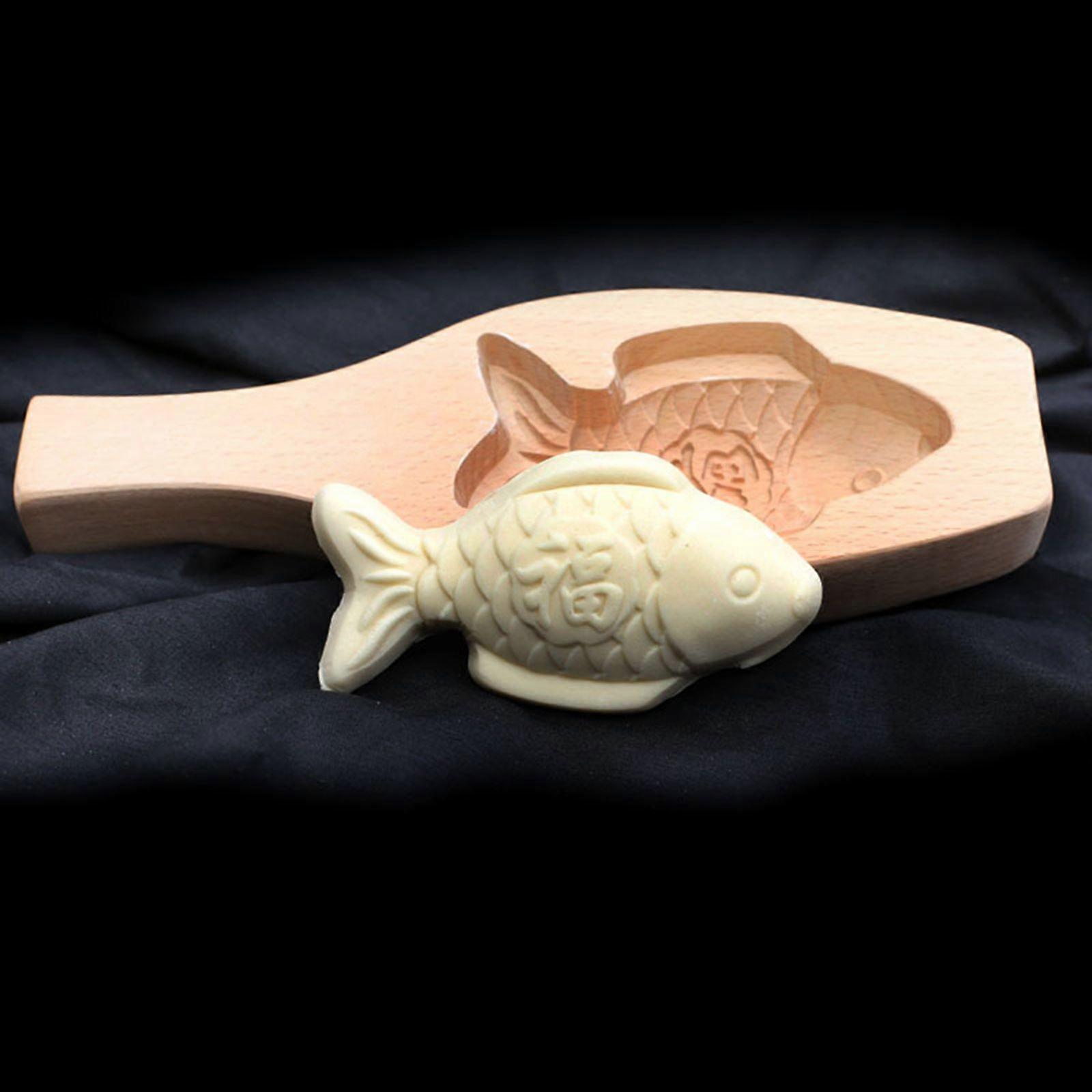 Moon Cakes Moulds 7 Different Pattern Shape Handmade Molds Wood Material