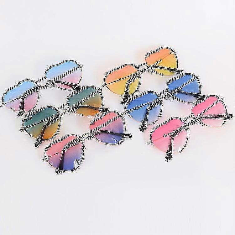 Lunettes de soleil en forme de cœur Monture en métal Lunettes de soleil de cœur Vintage