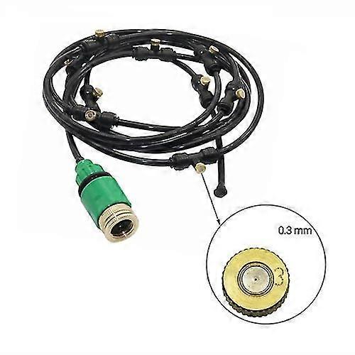 DIYガーデンドリップ灌漑システムスプリンクラーガーデンホースキットミストシステム10m 4 / 7mmホース15個の低圧ノズルティー付き