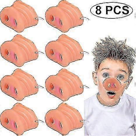 8ピースハロウィンピッグノーズコスチュームノベルティピッグノーズブタマズルコスプレマスクK用ゴムバンド付き
