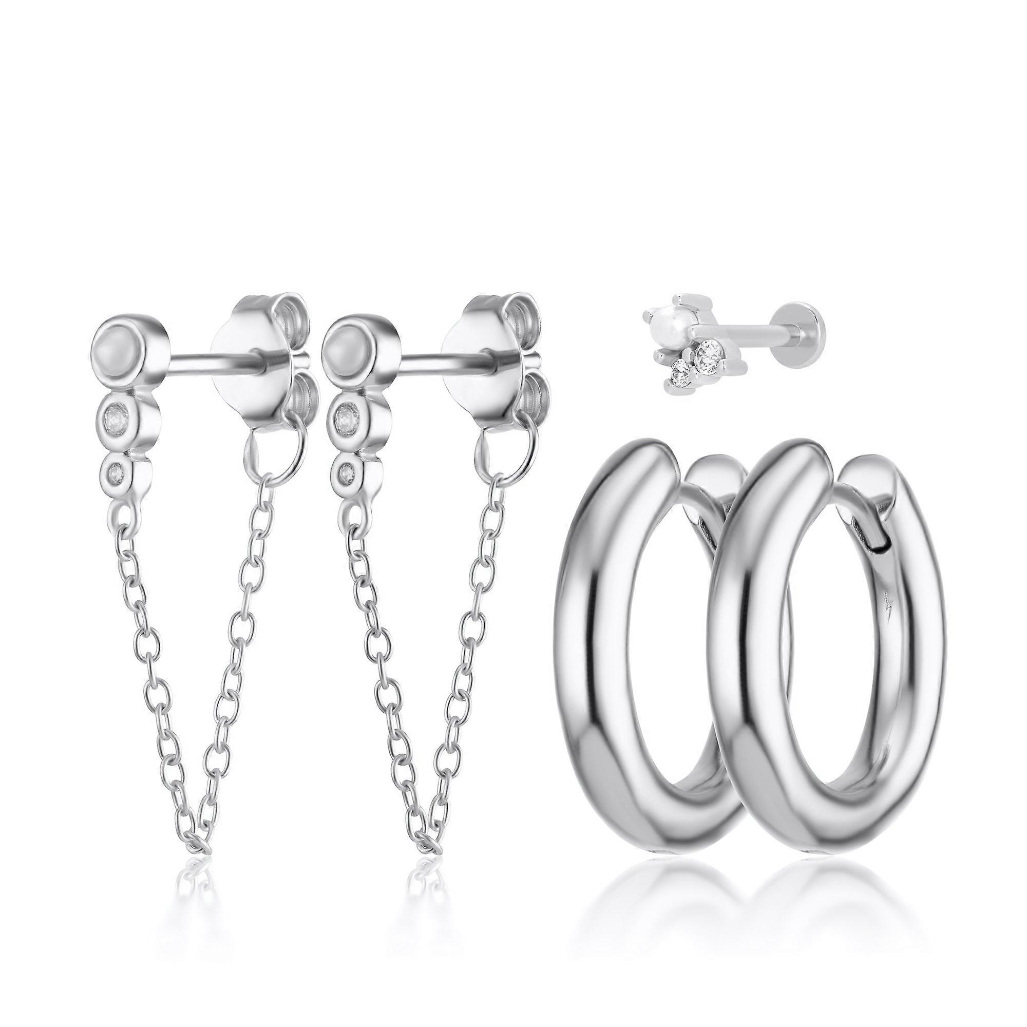Hannah Martin Chunky Pearl Earring Stacking Set