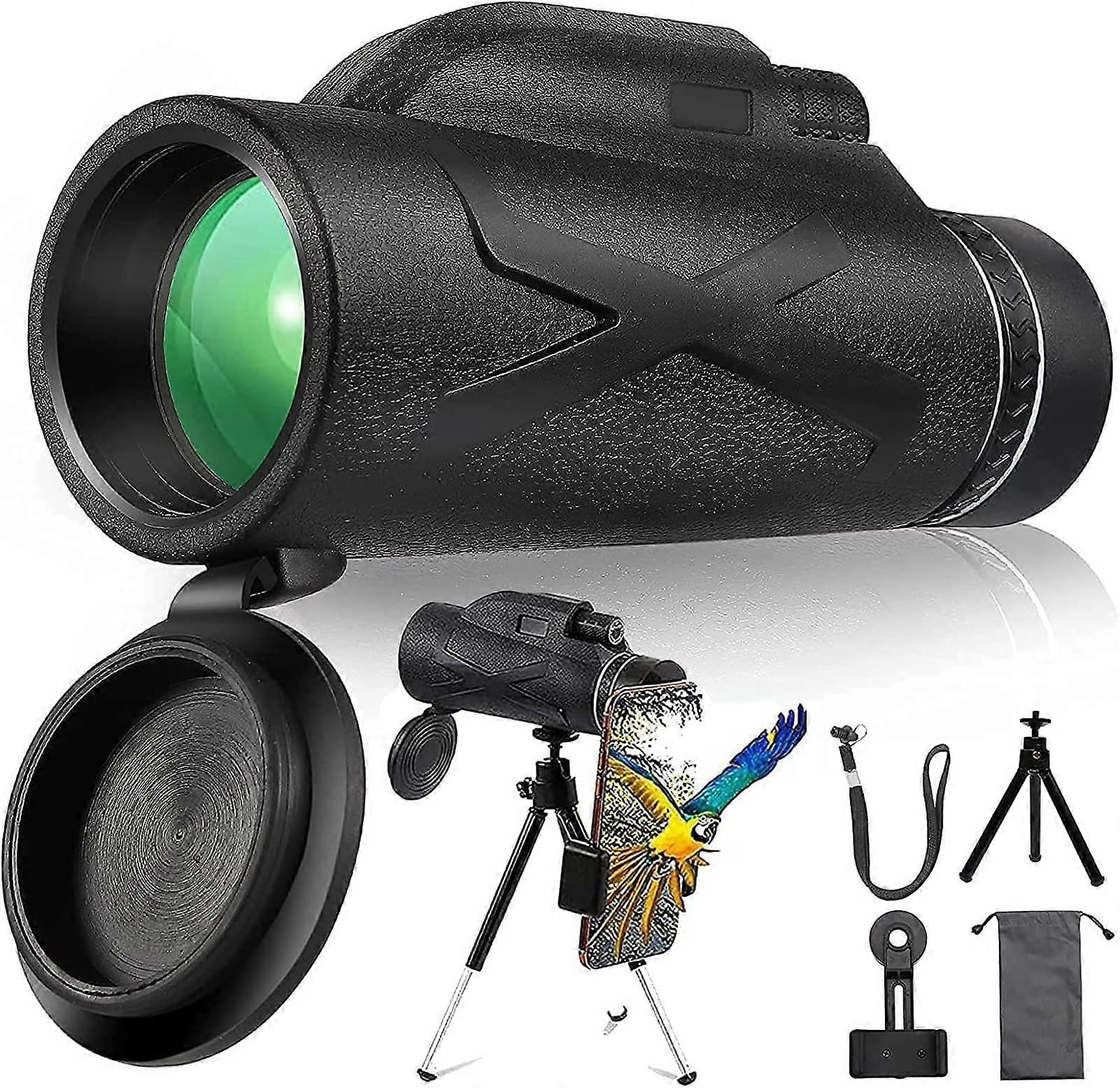 Concert Camping Telescope - 80x100 High Power Monocular with BAK4 Prism for Bird Watching and Travel, Compact Portable Design