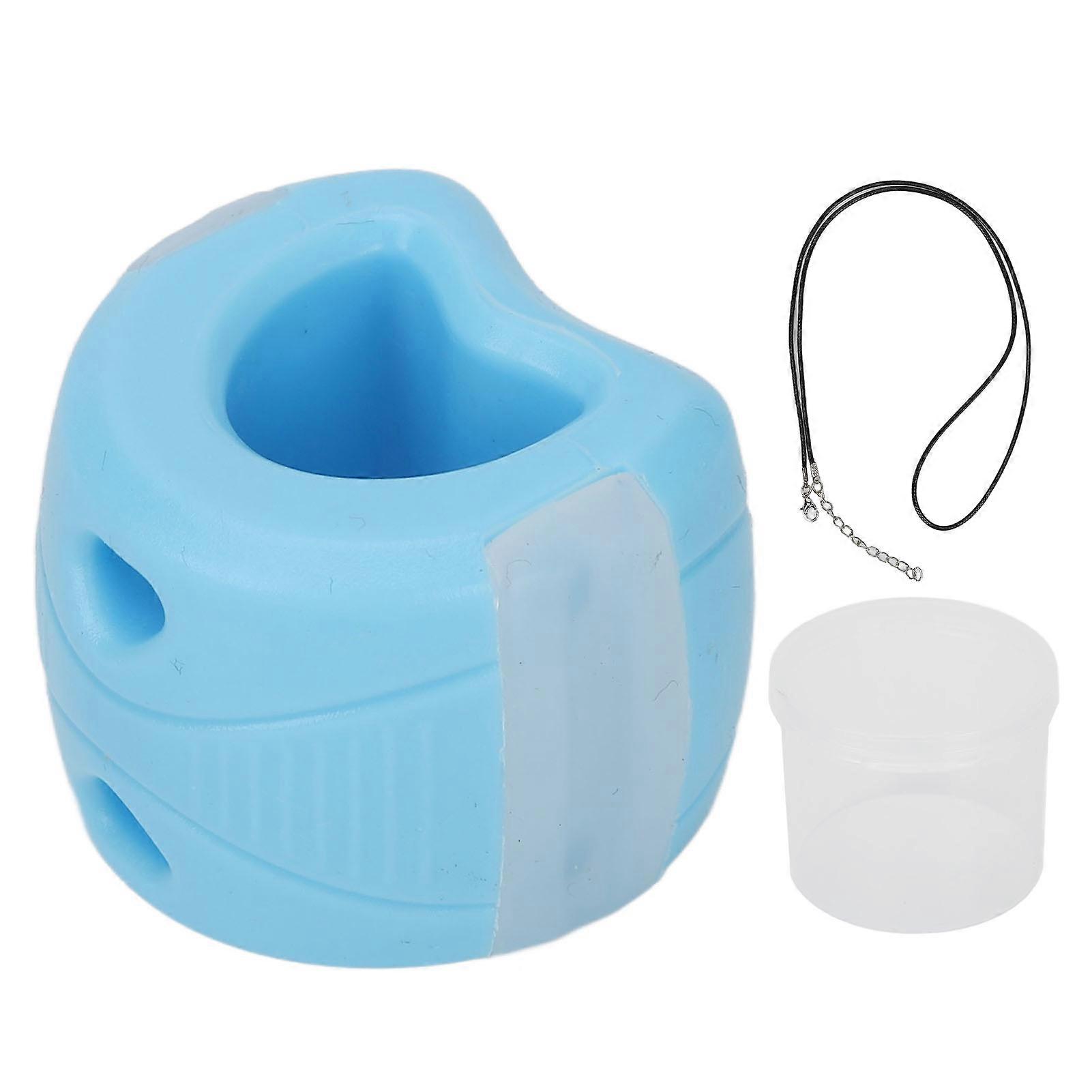 55lb Jaw Exerciser Ball Chew Jaw Trainer Powerful Facial Exerciser for Sculpting Jaw Blue