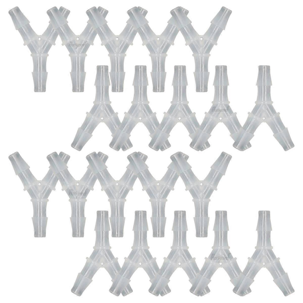 plastic 5/16' Y shape 3 way barbed connector for air hose, water pipe pp polypropylene barb fitting. (Pack of 20 pcs) 20pcs, 5/16' O.D.