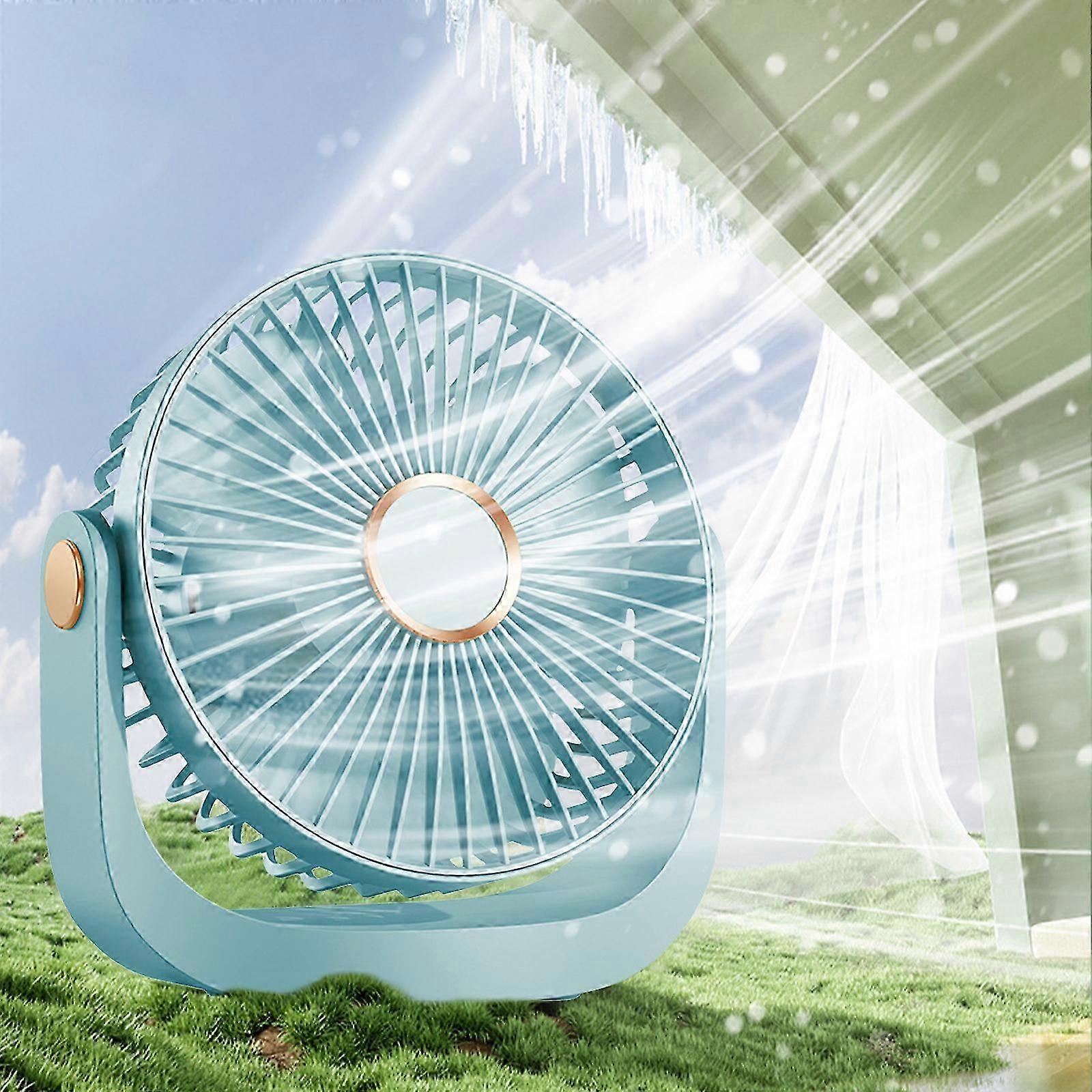 High Fan Desktop Silent Rechargeable Office Small Student Dormitory Portable Fan Power Cool Small