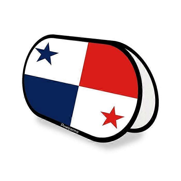 Oval Flag - Panama - 70 x 120 cm - Polyester - Double-sided print - Retractable folding