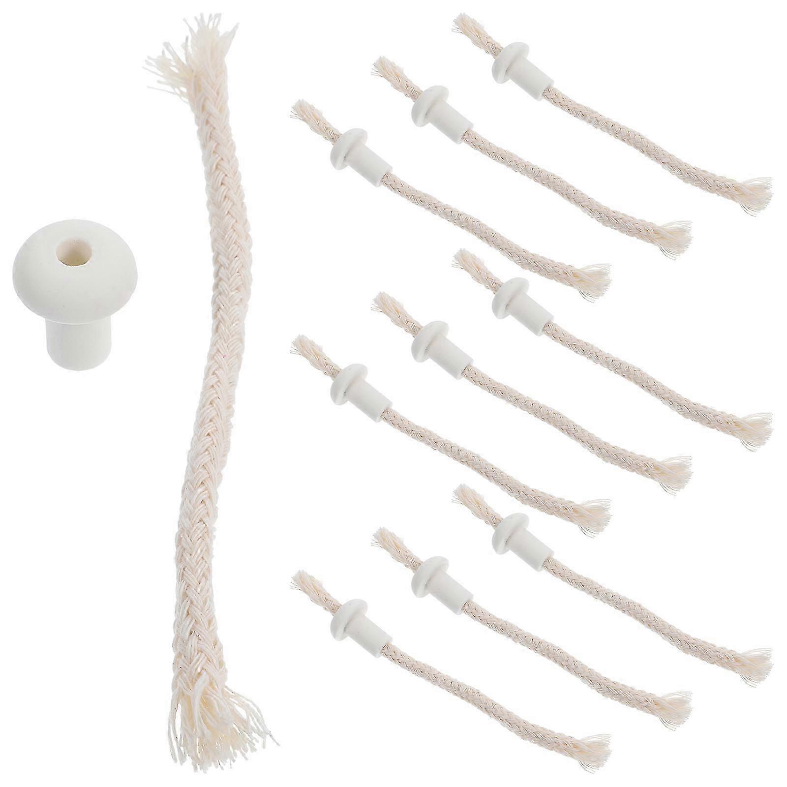 10 Set Lamp Wick Ceramic Holders Kit for Oil Lantern & Alcohol Lamp