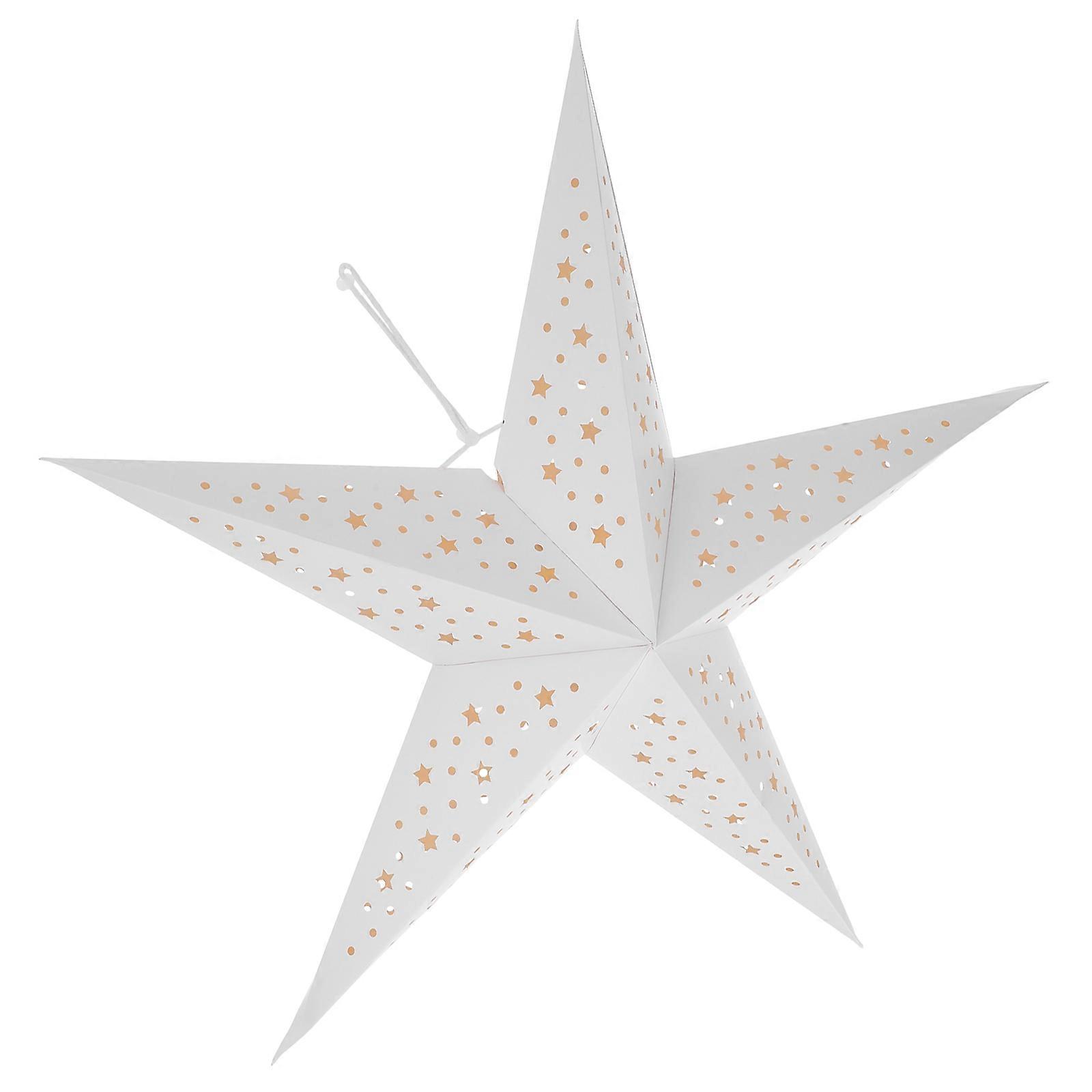 Star Shaped Paper Lamp Shade Modern Chandelier Cover for Living Room, Soft Light Diffuser, Easy Install, Party Origami Style Decoration