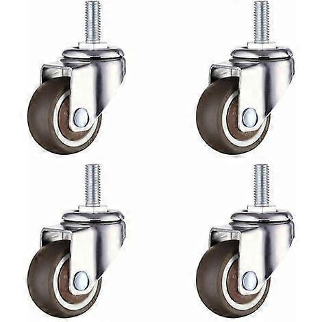 2025LatestModelwith Brake and 2pcs Swivel Casters Without Brake, Swivel Casters with M8 Threaded Stem for