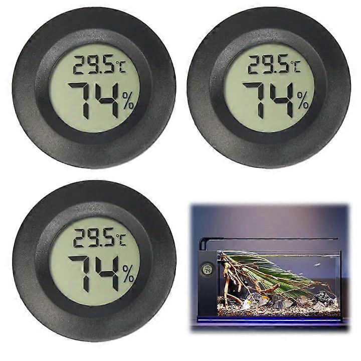 Mini LCD Digital Thermometer Temperature/Humidity Tester Indoor Hygrometer, Outdoor Humidity Meter (3 Pack)
