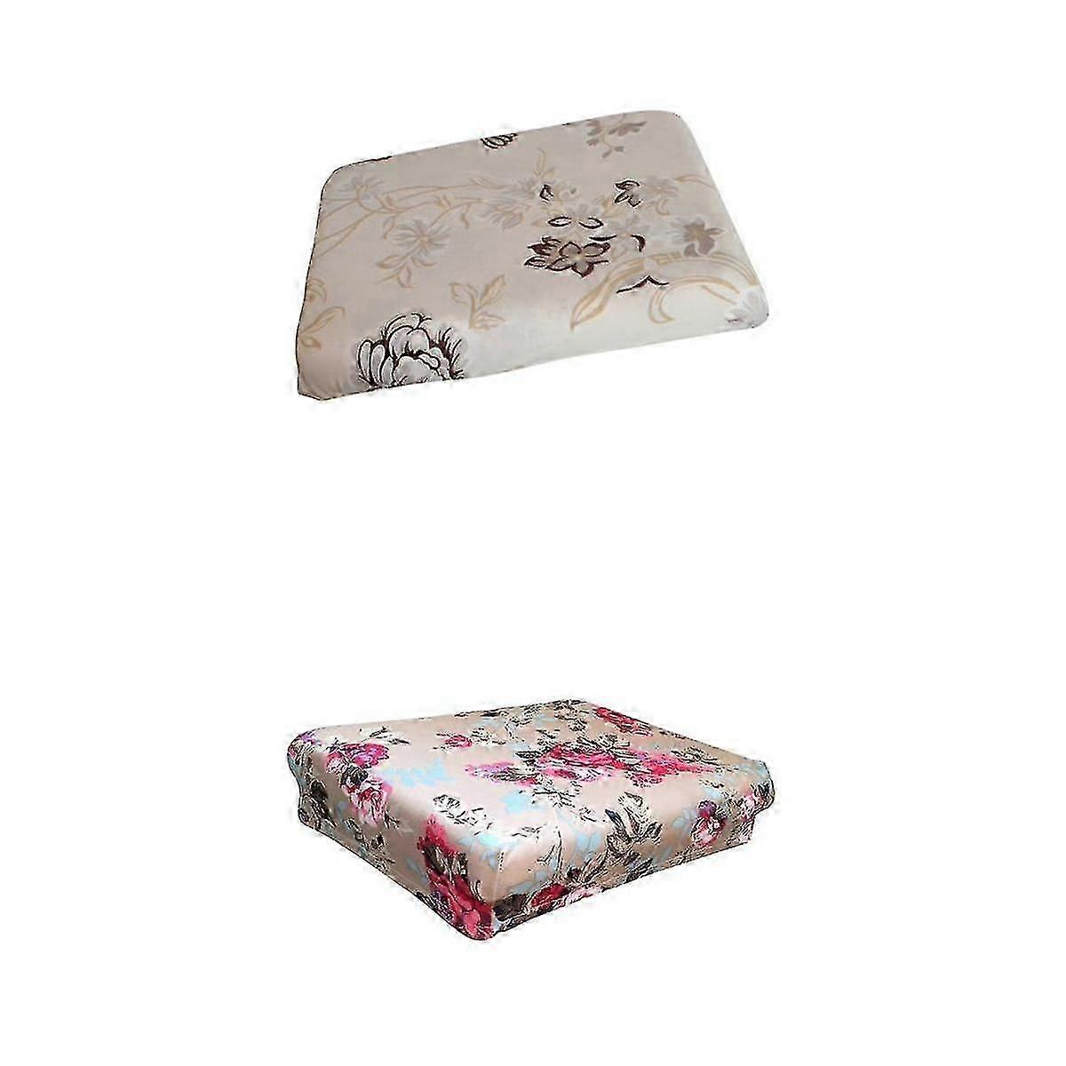 2-Pack Chinese Style Stool Face Dust Covers for Dressing Table