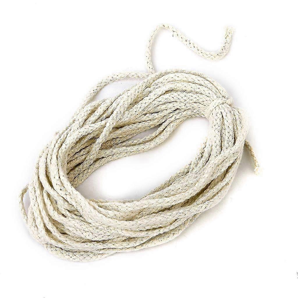 Natural Cotton Braided Cord Rope Craft Macrame Draw String 5mm
