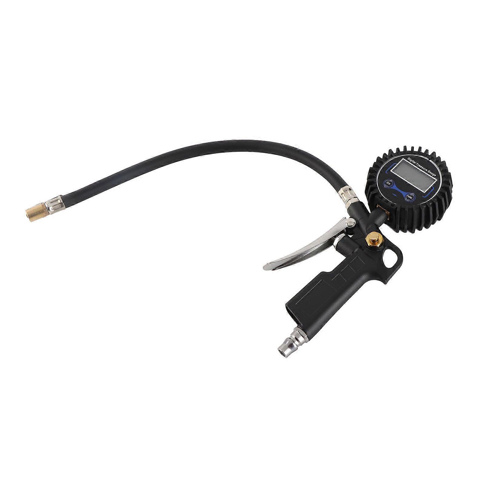 Digital Tire Pressure Gauge with Inflator 180 PSI High Precision Tyre Pressure Gauge with Backlit LCD Display for Trucks Pickup Trucks Cars Motorcycl