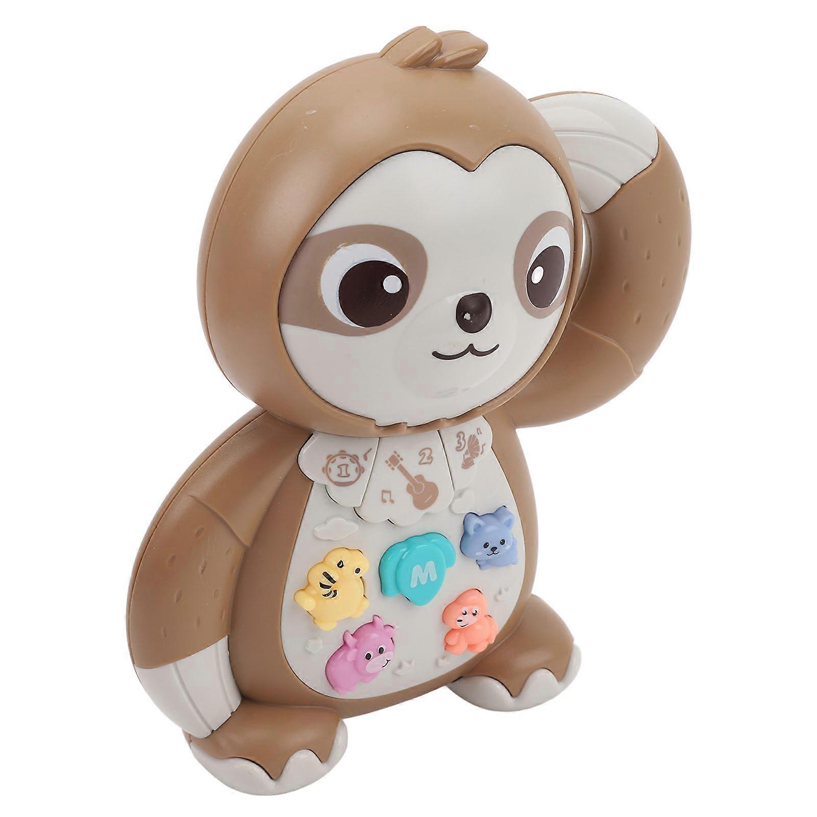 Animal Light Up Button Toy Educational Parent Child Interactive Cute Fun Animal Light Up Musical Electronic Button Toy for Present B
