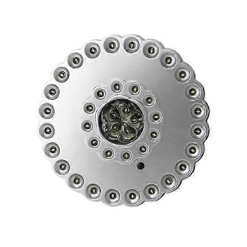 Cordless Umbrella Lights with 41 LEDs and Three Lighting Modes for Camping Tents and Outdoor Use (Silver)