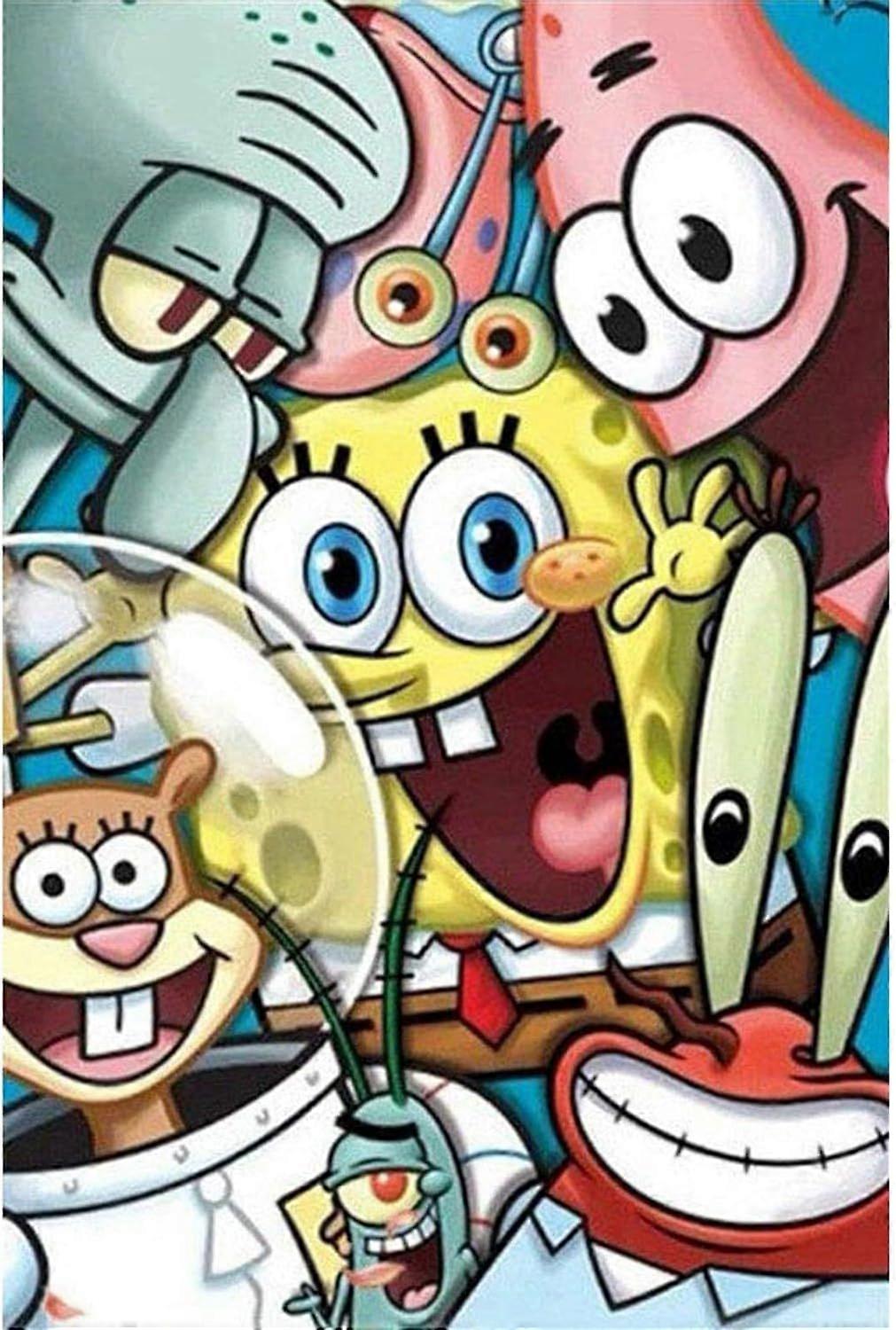 بانوراما خشبية Spongebob 300/500/1000 قطعة ألعاب تعليمية هدية عيد ميلاد