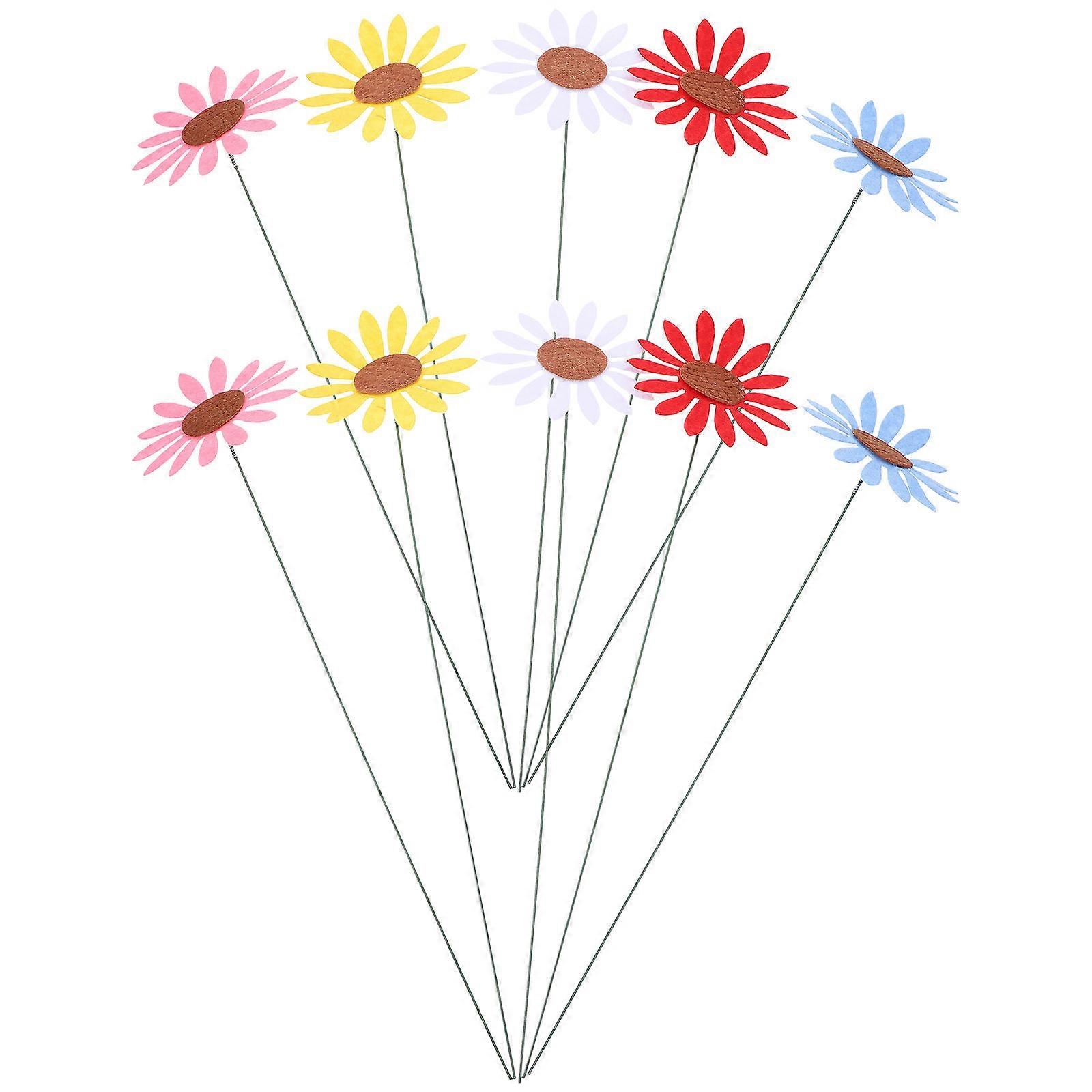 Here's a polished and professional product description based on your input:

 

**10pcs Decorative Garden Stakes Colorful Flower Stake Ornaments for