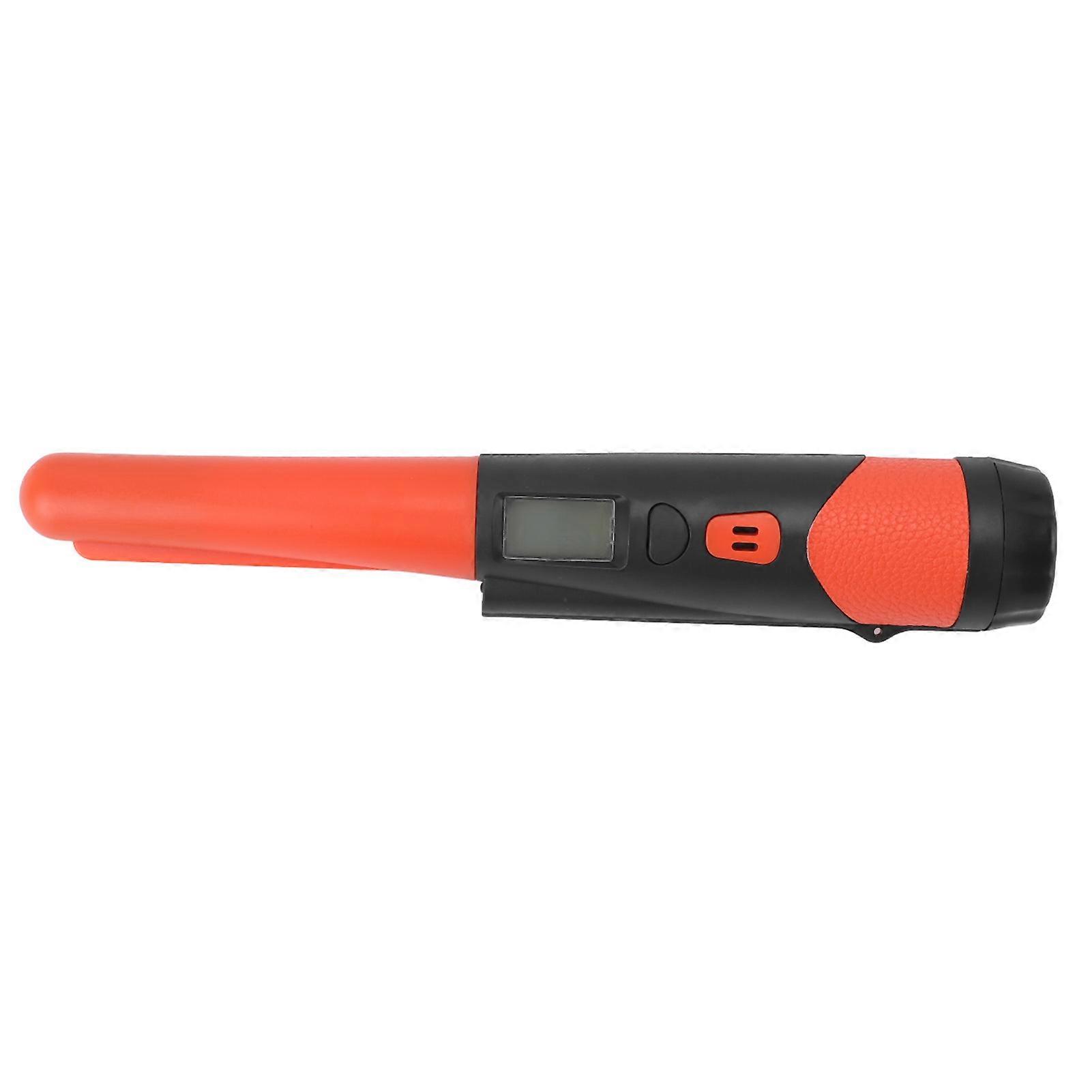 Metal Detector Pinpointer IP66 Waterproof Handheld Pin Pointer Wand with LCD Screen for Treasure Hunting Gold Detecting Built in Flashlight Orange
