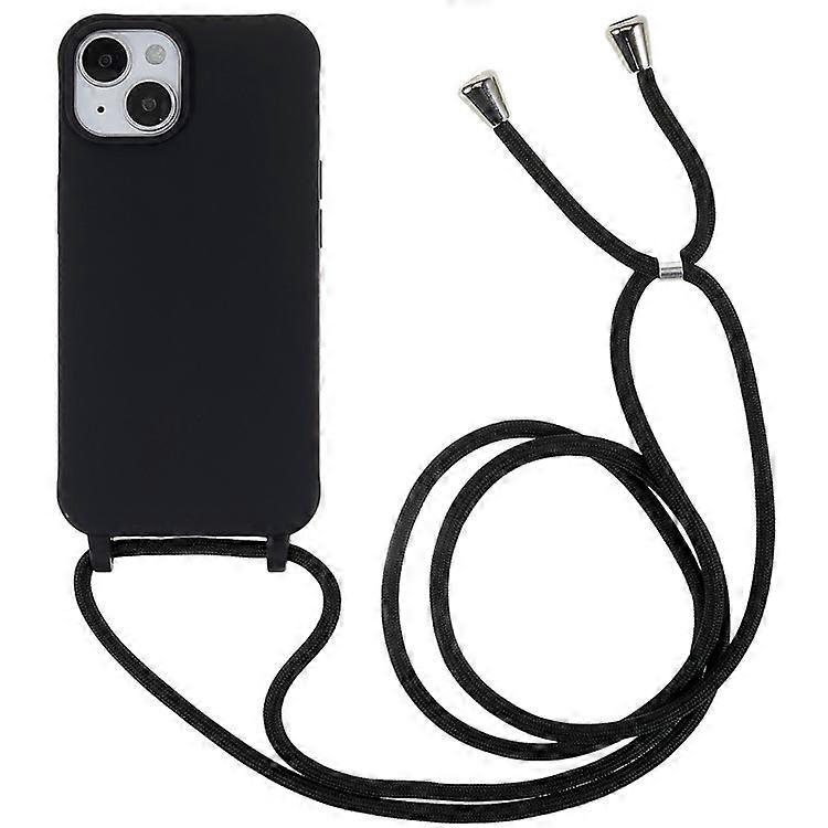 Compatible For iPhone 14 6.1 inch Integrated Soft TPU Case Drop-proof Protective Cover with Lanyard