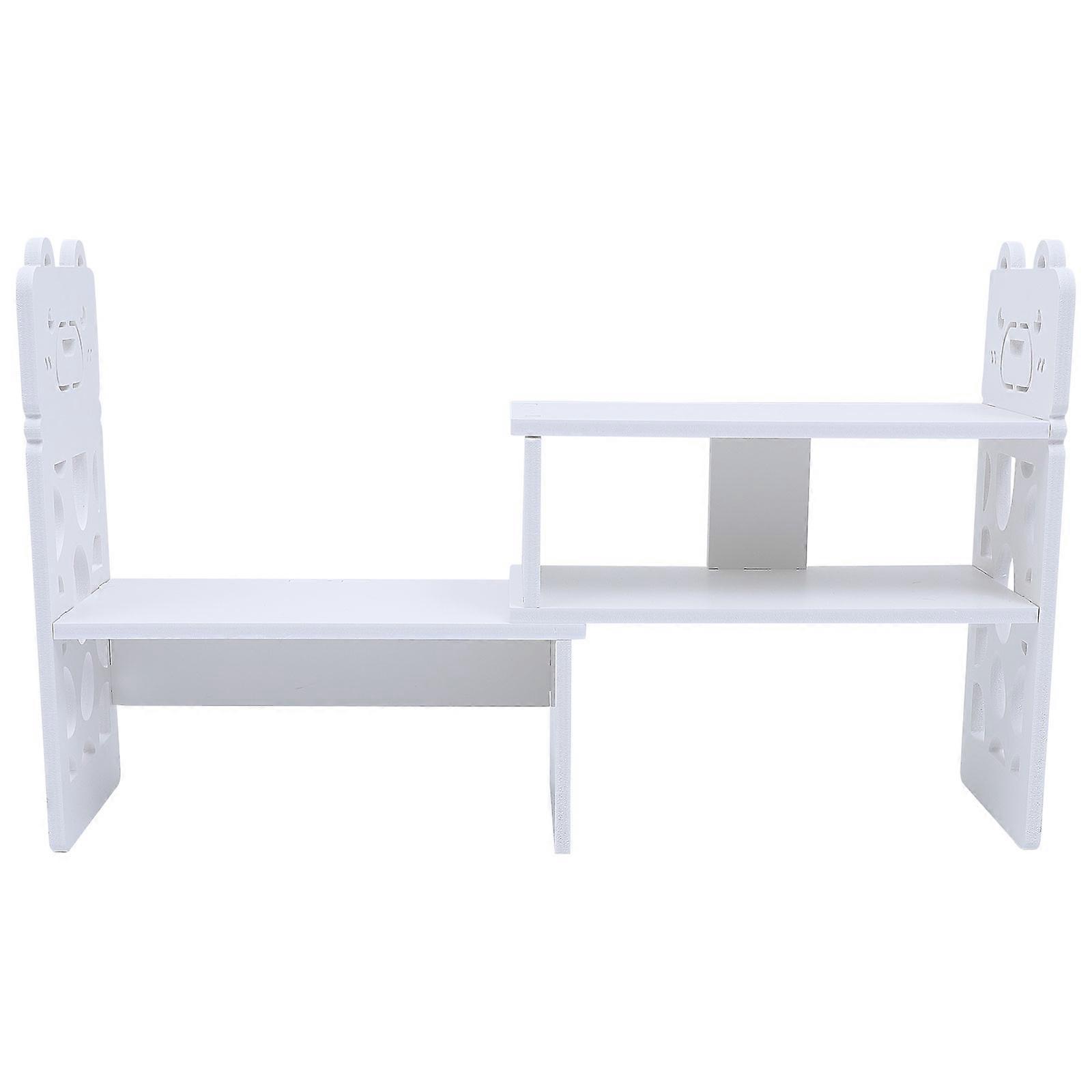 Bookshelf Mini Creative Design Desktop Bookcase File Organizer PVC 38.5X33.5X7CM 1Pack