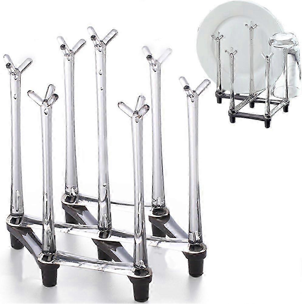 Foldable cup rack - With support tray