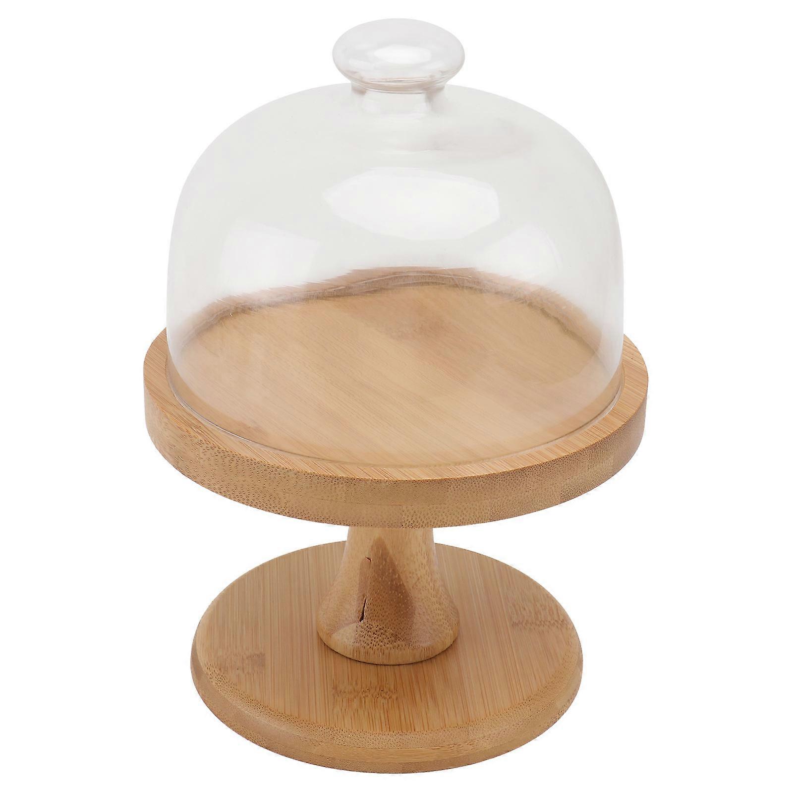 Dust-proof Glass Food Cover with Ceramic Plate Set of 1 Assorted Color for Protection