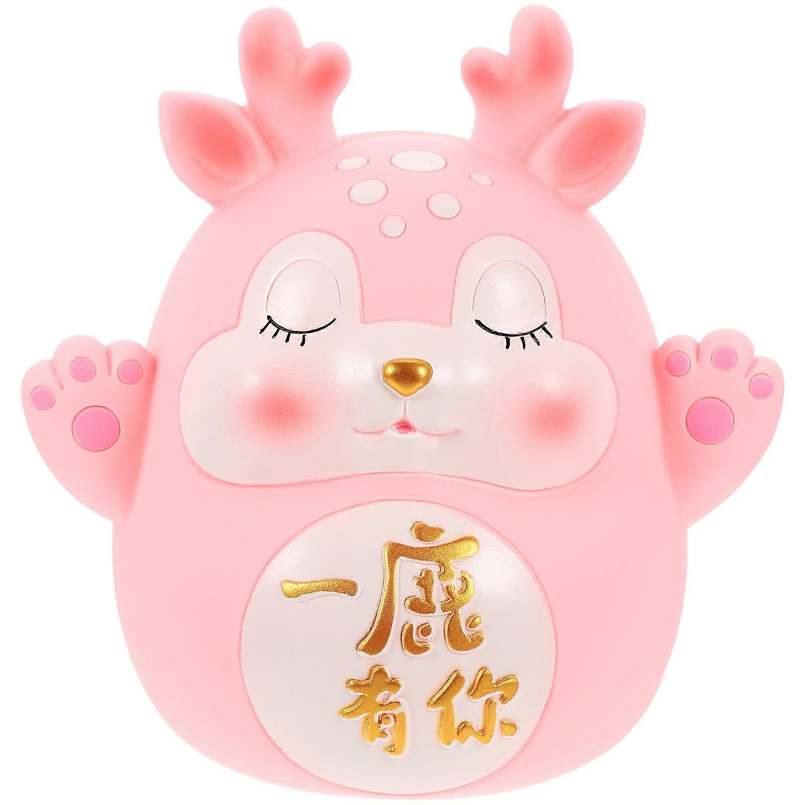Lovely Coin Bank Unbreakable Piggy Bank Cartoon Style For Coin Storage Indoor Display 19.50X19.50X21.00cm 1Set