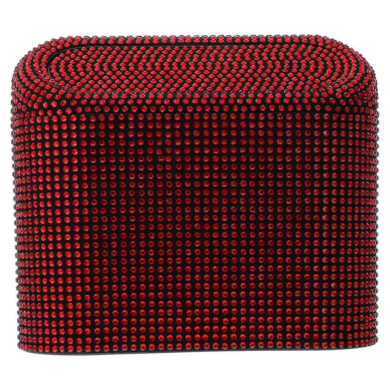 Mini Garbage Can for Car Garbage Holder Car Organization Red Plastic Compact Car Use Car Owners 1Pack