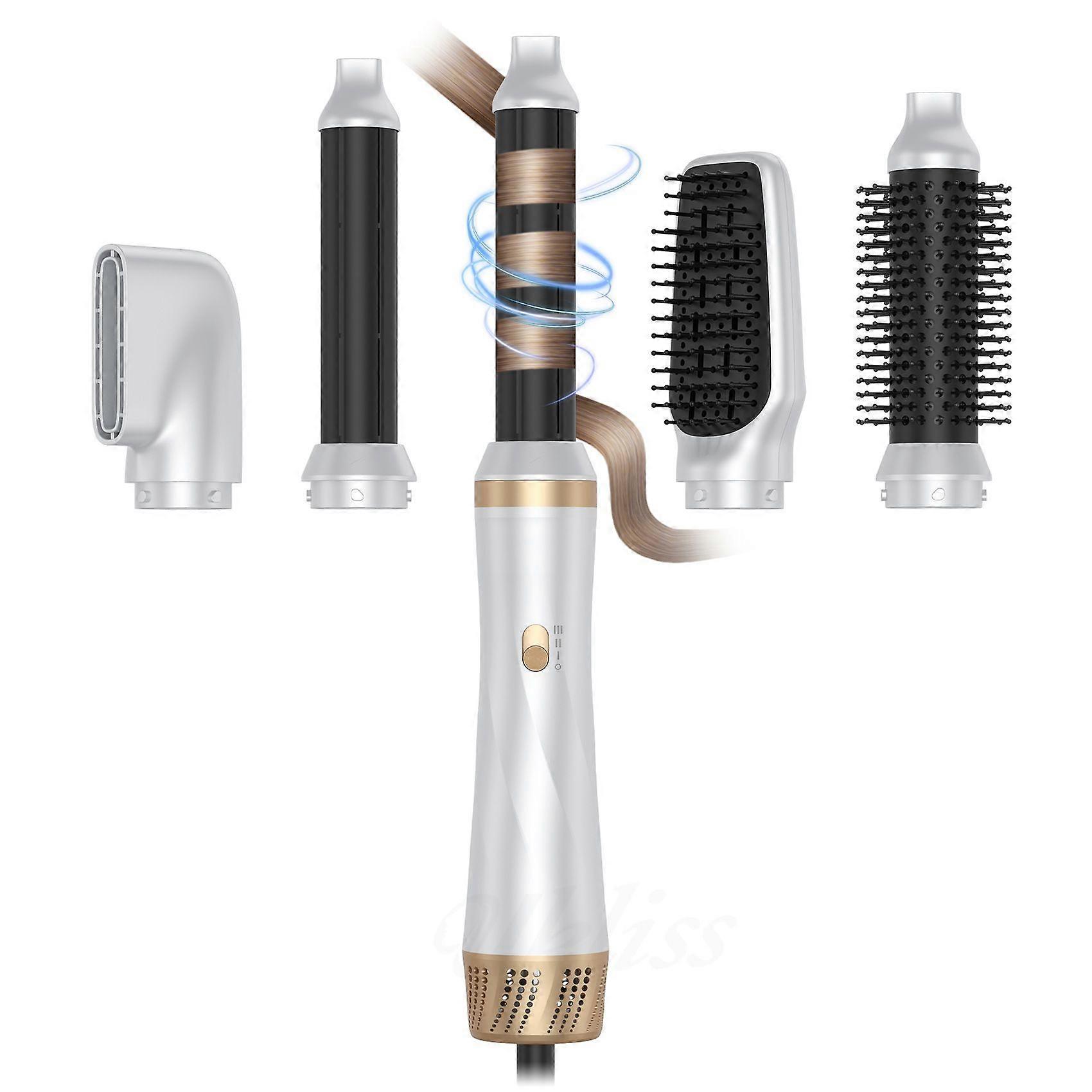 5 IN 1 Blow Dryer Brush with Air Style Wrap Hair Styler, Negative Ionic Magic Style Set, Detachable Air Curler