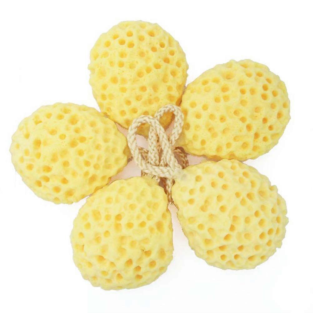 Soft Sponges For Bath No Harm to Skin Honeycomb Shaped Bath Ball Shower Ball Orange 2Pcs