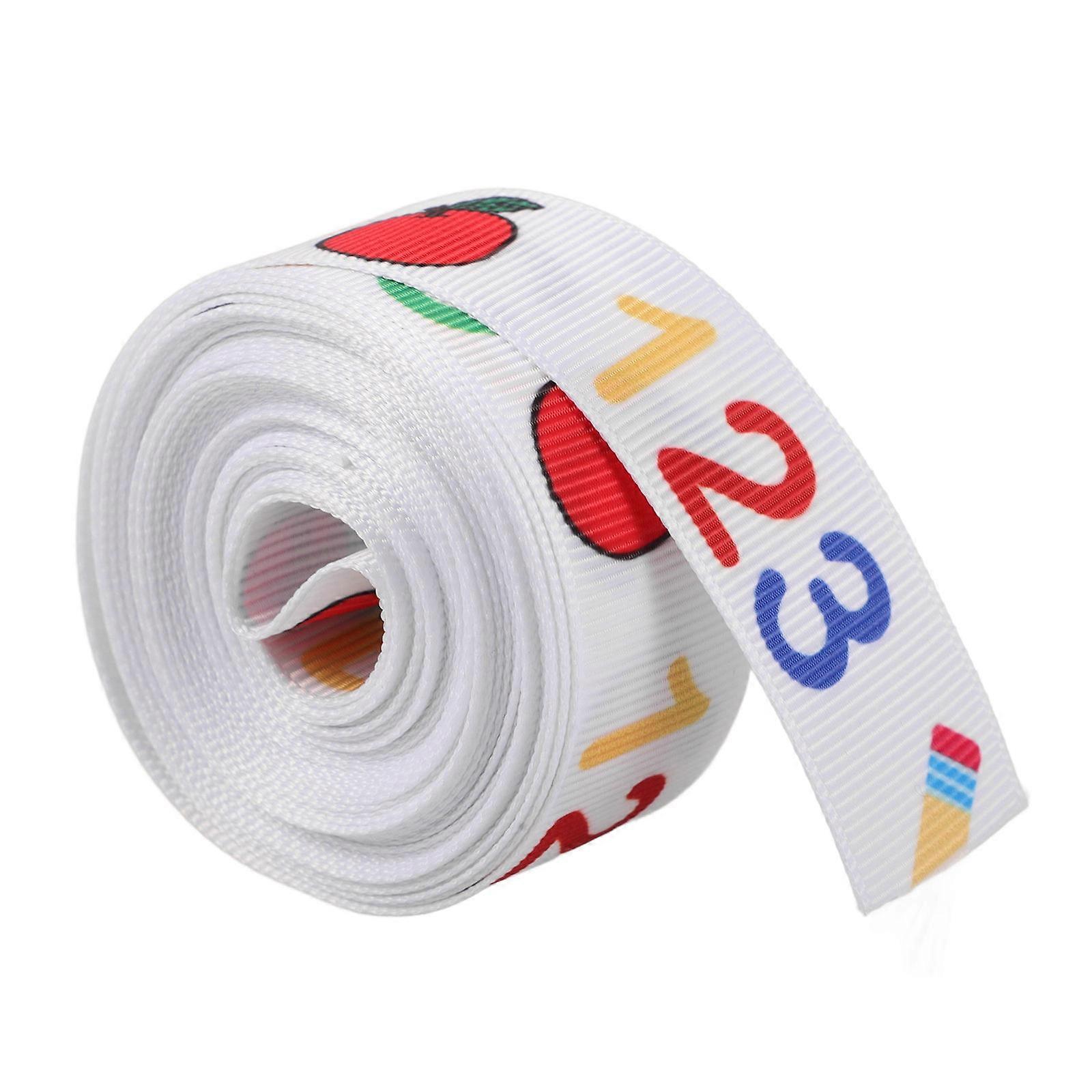 School Themed Ribbon Back to School Ribbon for DIY Crafts Making Assorted Color 450.00X2.20X0.10cm 1 Roll
