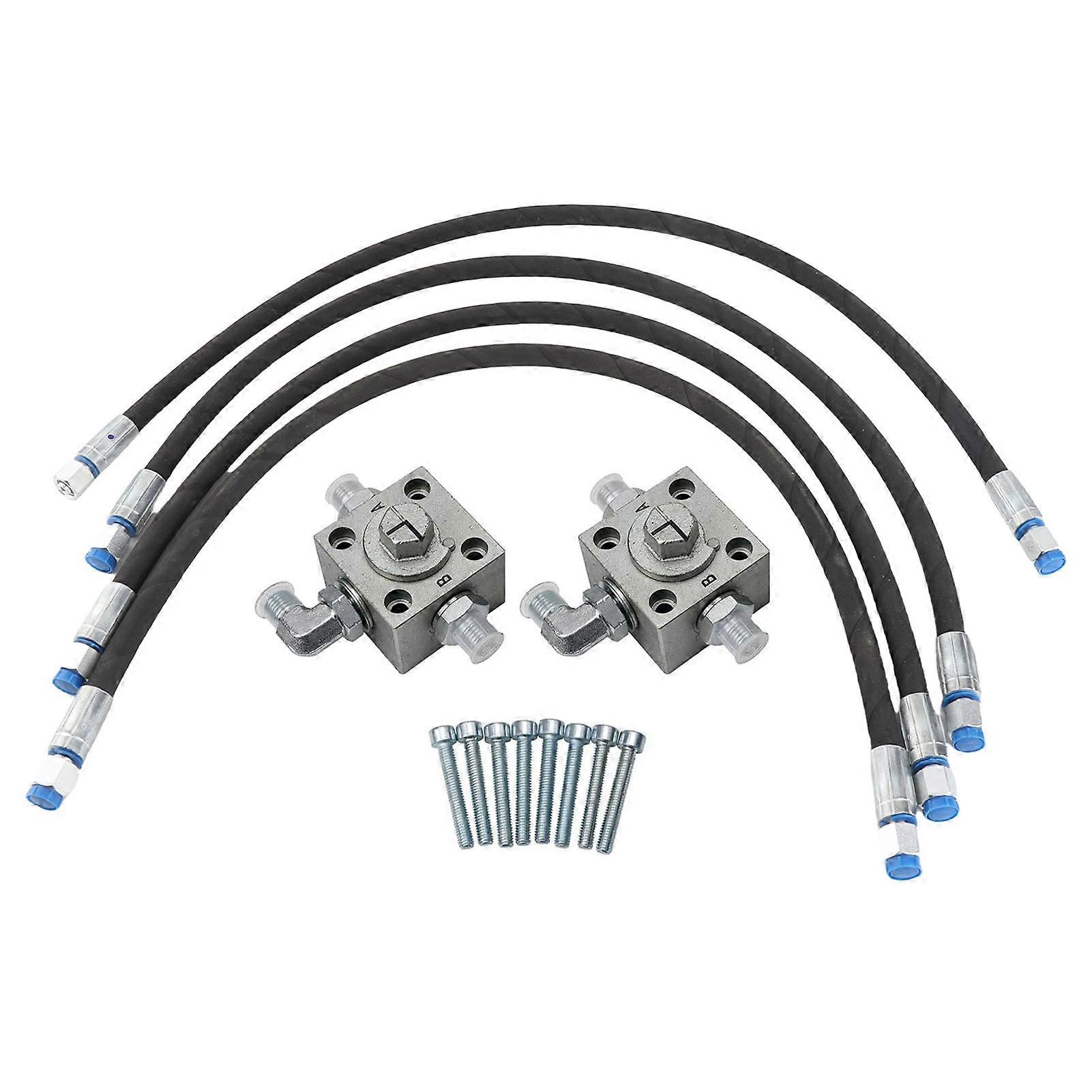 2pcs 3 Way Bypass Valves for Chinese 1-2 Ton Mini Excavators with 31" Hoses