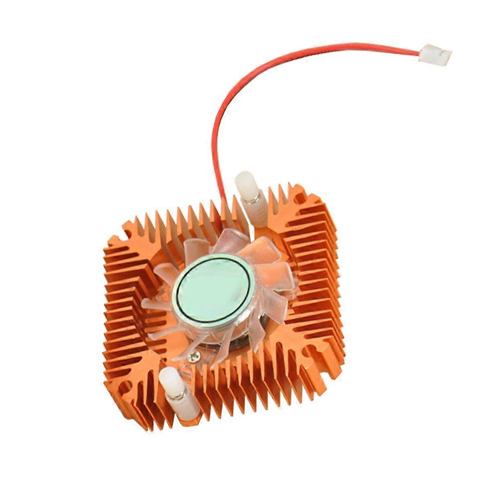 Golden Aluminum GPU Fan Cooler 12V Silent 5.5cm for Computer with Pure Anodized Treatment