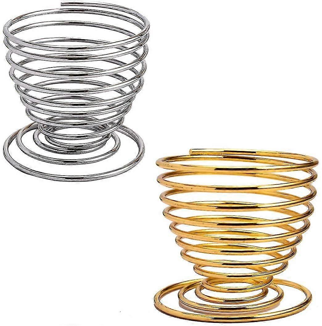2pcs Makeup Sponge Holder Egg Powder Drying Rack Cosmetics (Gold, Silver)