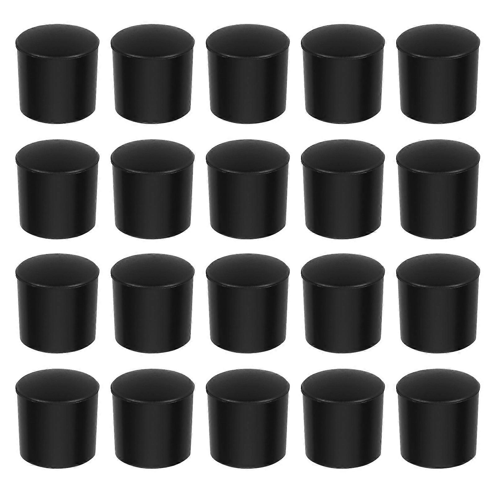 Capace mici Capace de capăt cu primăvară Capace de capăt Utilizare universală Negru 1.30X1.30X1.30CM Reducere zgomot 20Buc