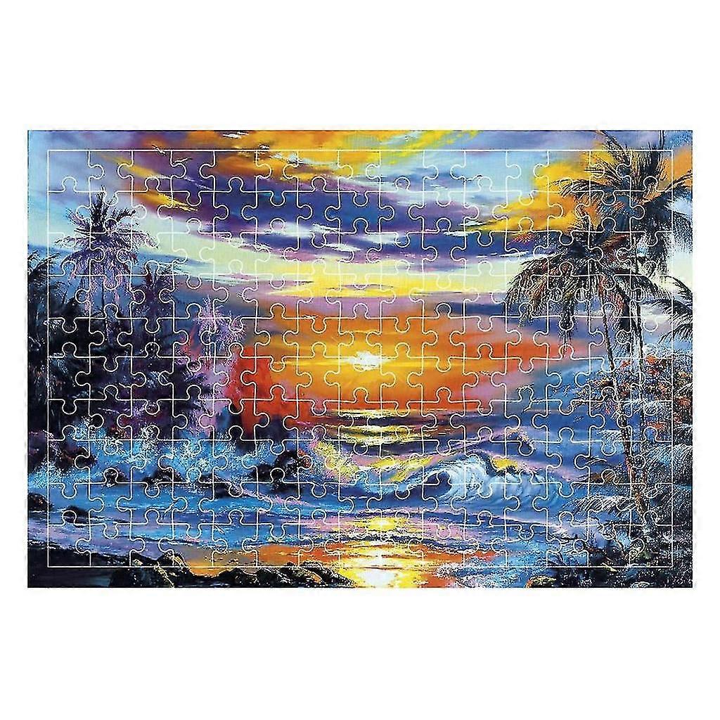 Oil Painting Jigsaw Puzzles Test Tube Capsule Puzzle Game Educational Toys water and sky