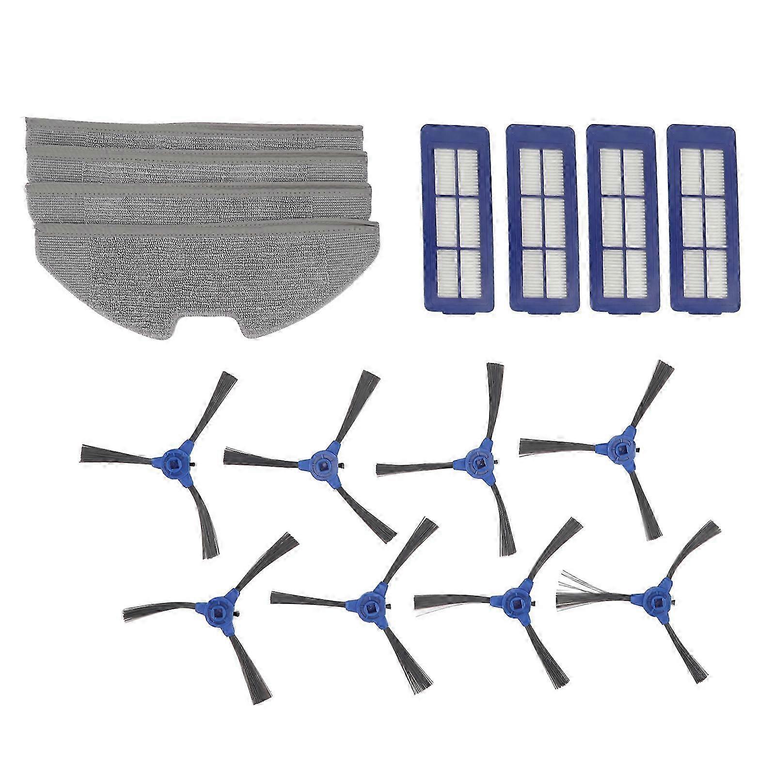 Vacuum Sweeper Filter Kit 4 Filter 4 Mop Cloths 8 Side Brush Robot Vacuum Cleaner Side Brush for G10
