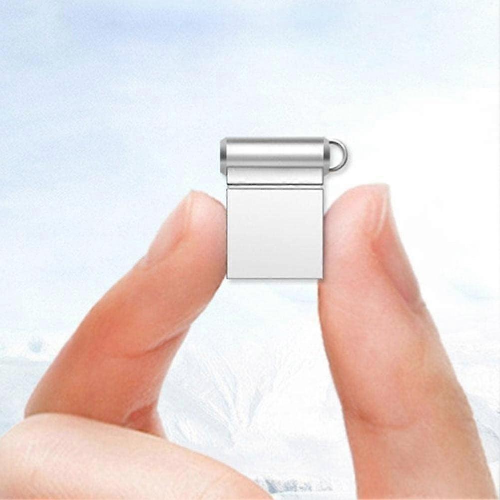 Mini USB Flash Drive Metal Small Key (Silver), 32GB