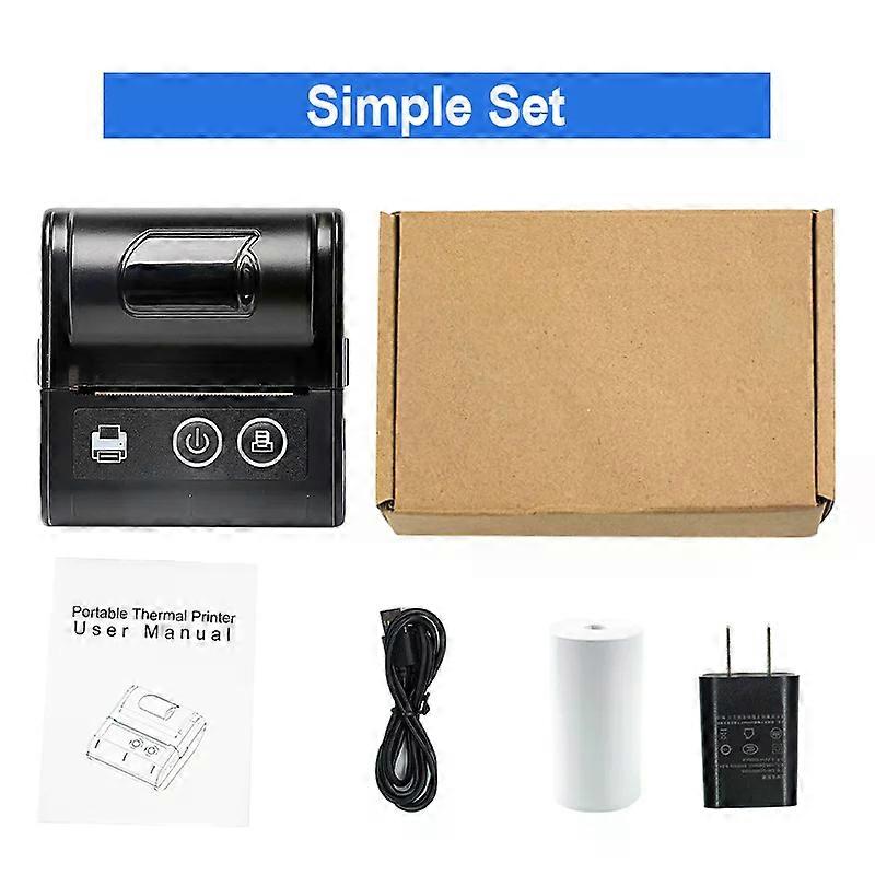 58mm mini portable thermal receipt printer, wireless Bluetooth, black