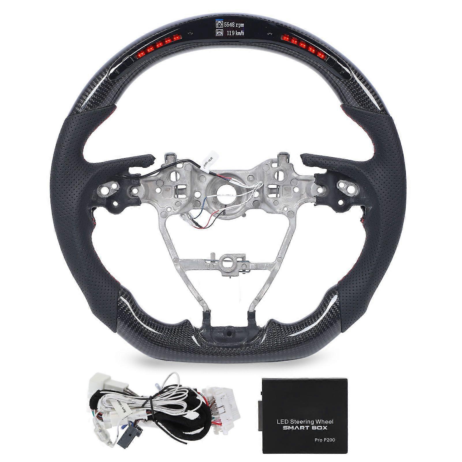 LED Display Shift Lights Carbon Fiber Steering Wheel Replacement for Camry XV70 2018~2024 MK09033