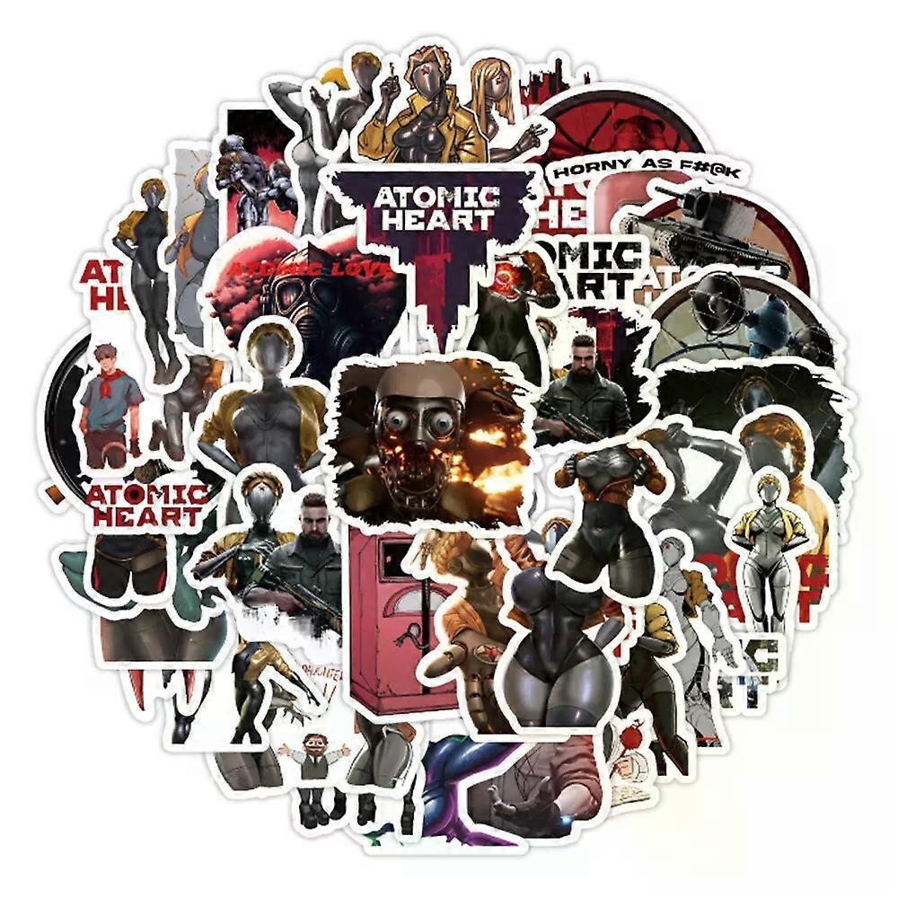 50 pcs Atomic Heart PS5 Xbox Console Game Hydro Flasks Skateboard Laptop Stickers