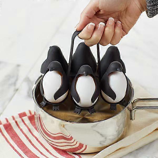 Egguins 3-in-1 Cook, Store and Serve Egg Holder, Penguin Shape B for Kitchen and Dining