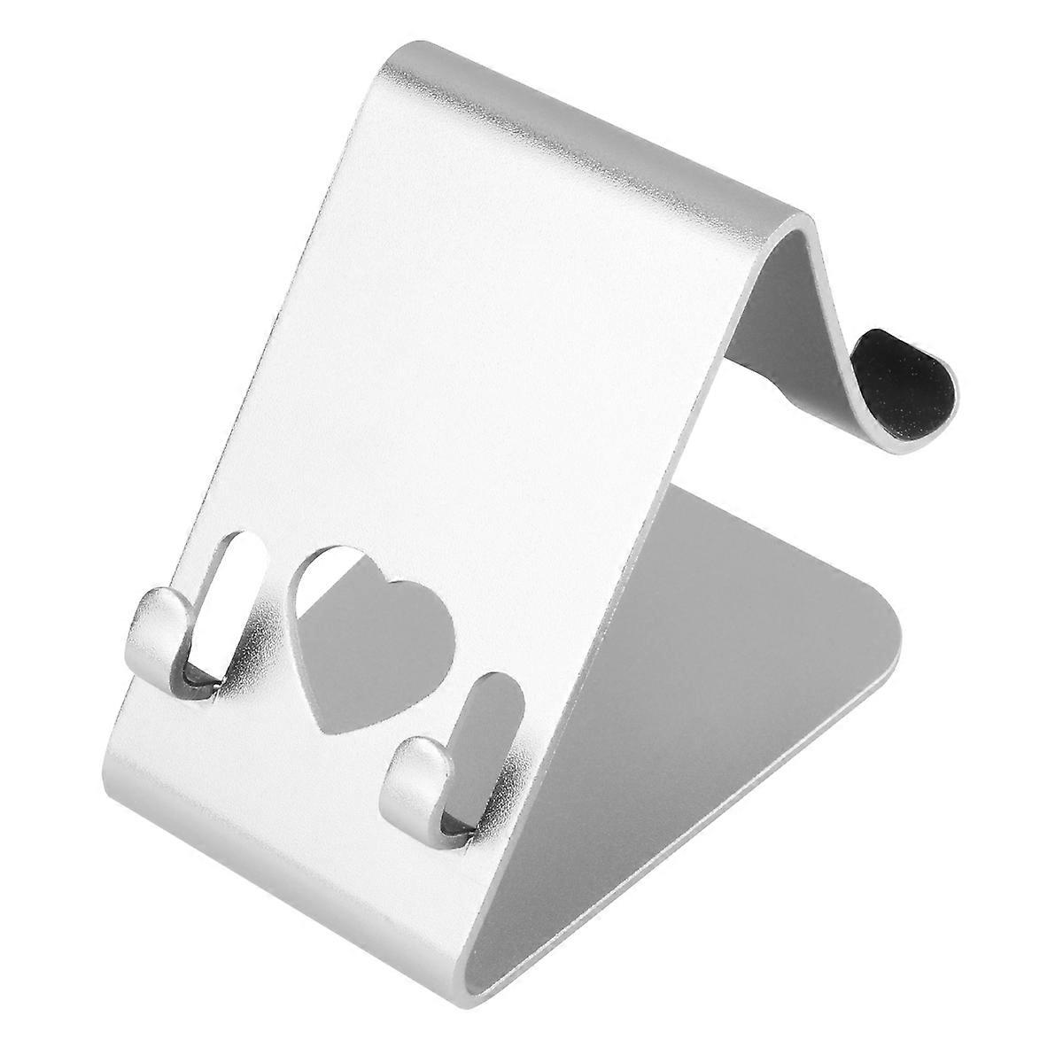 Desktop Stand -scratch -sliding Tablet Holder Heart Shaped Silver 1Pcs