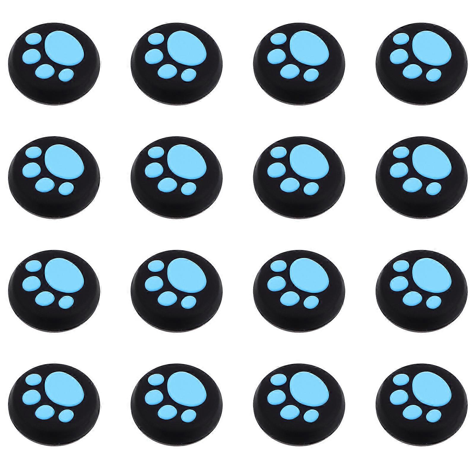 Wear-Resistant Joystick Caps Unique Protection Cat Claw Gamepad Joysticks Blue 2.1x2.1cm Increase Accuracy 16Pcs