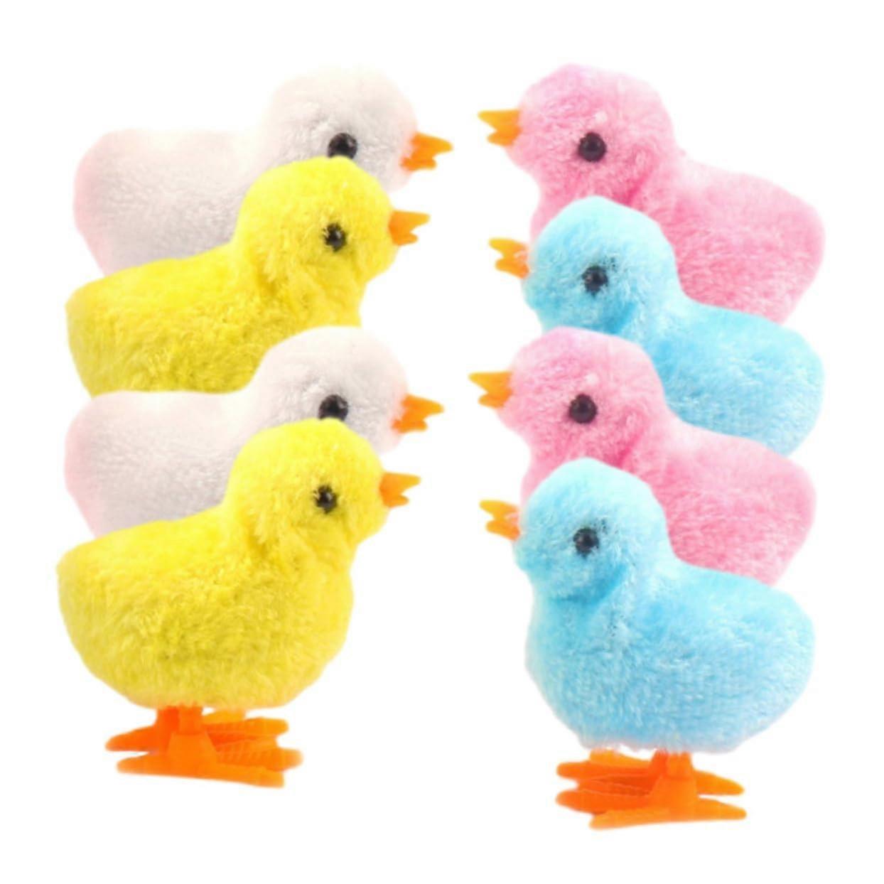 8 Pieces Spring-Loaded Chick Toy for Pets, Safe Interactive Play, Durable Material for Parties and Games