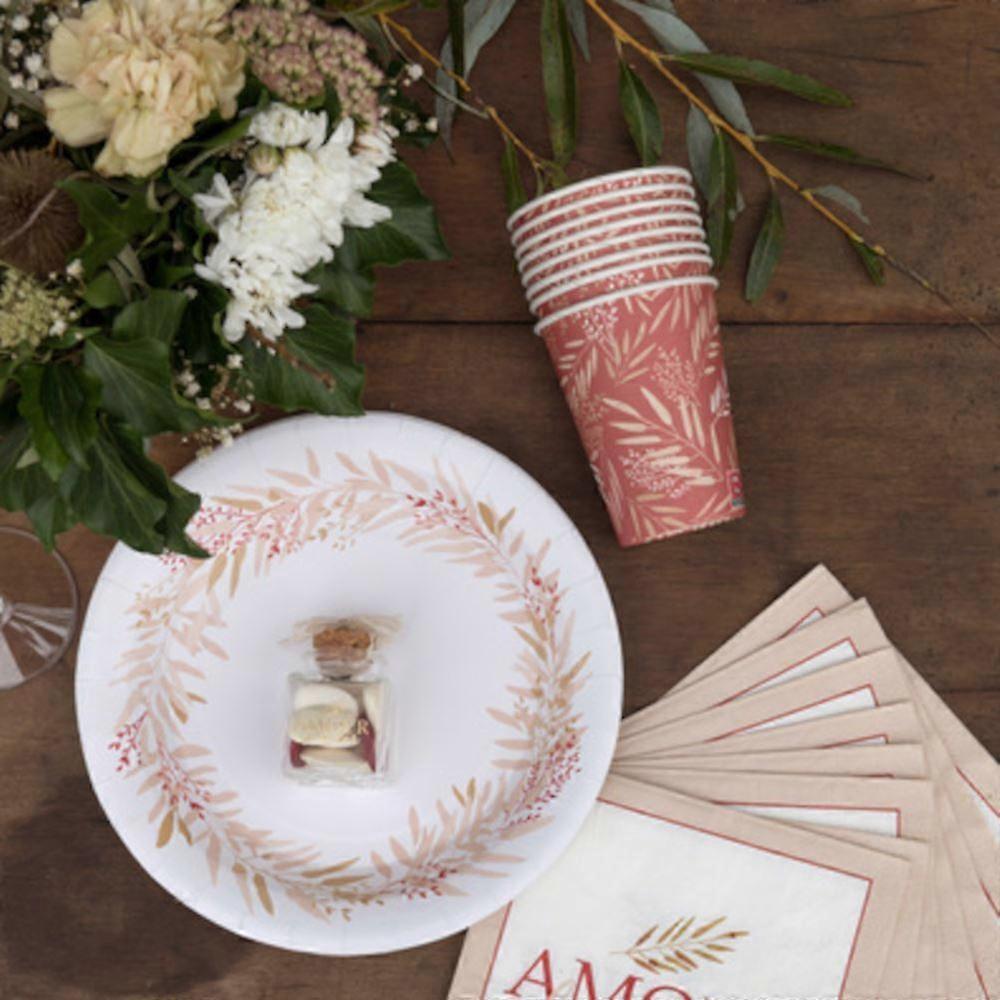 Red Botanical Forever Plates