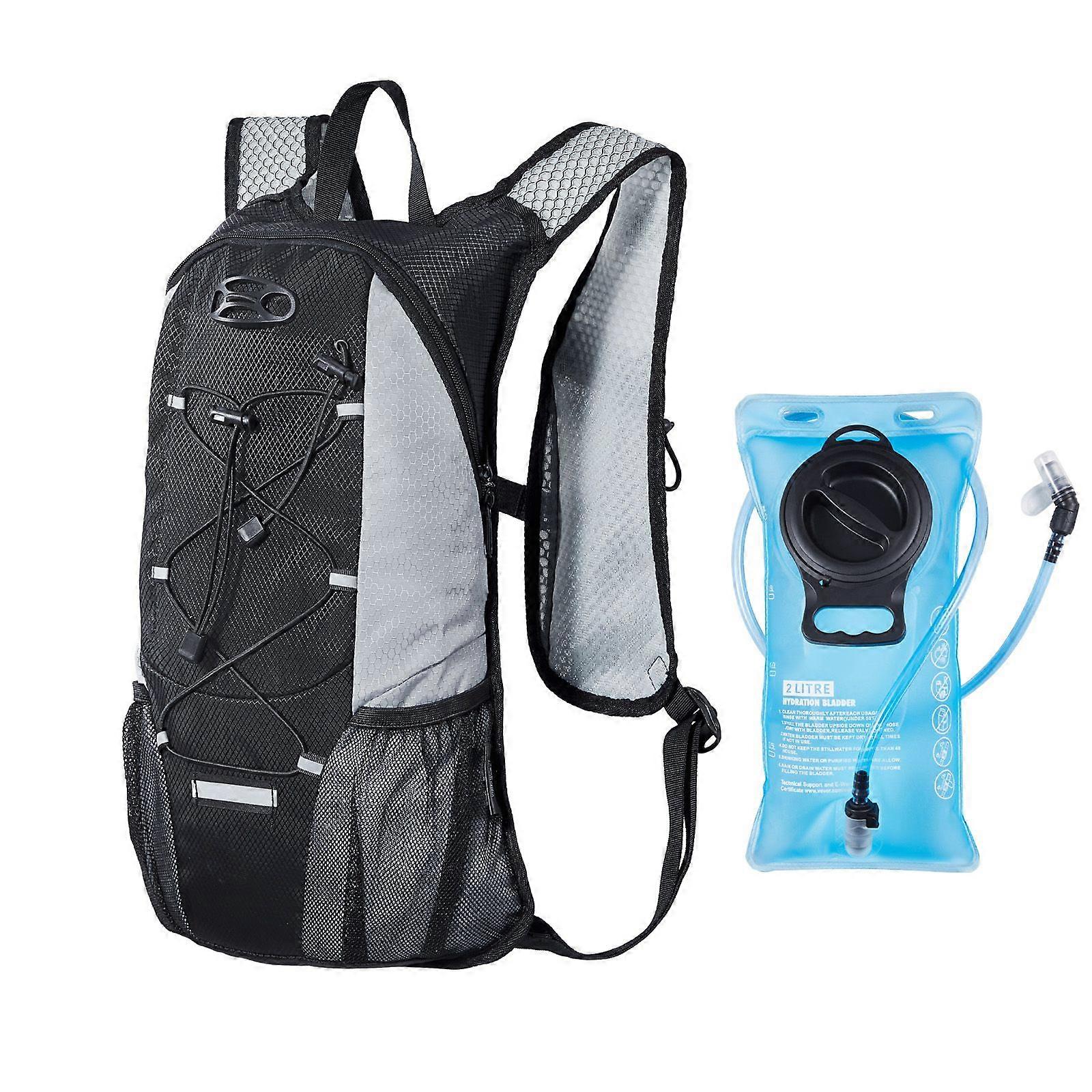 Sac à dos d’hydratation avec poche à eau en TPU de 2 litres, sac à dos d’hydratation, sac à dos d’eau de randonnée léger